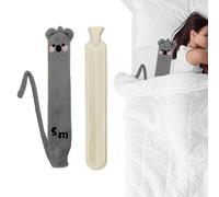 Bouillotte en peluche, longue bouillotte d'hiver de 2 L - Chauffe-mains de grande capacité avec housse douce pour lit