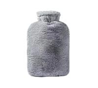 Bouillotte en peluche PVC 1L/2L - Anti-fuite, grande capacité, idéale for le lit et ventre, avec housse douce chaleur hivernale Pour Main,Ventre,Cou(Grey-2000ml)