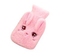 Bouillotte en peluche réutilisable remplie d'eau chaude d'hiver en PVC mignon lapin peluche petit chauffe-mains 350 ml Chauffe-mains électrique portable