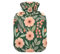 Bouillotte en PVC durable pour douleurs musculaires et menstruelles | Sac chaud scellé en polypropylène pour soulager la douleur - Cadeau de vacances - Joli jardin botanique