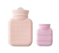 Bouillotte en silicone de 300 ml avec manchon de protection pour un chauffage facile et une chaleur longue durée