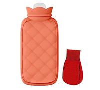 Bouillotte en silicone respectueux de l'environnement avec housse en tricot pour soulager les crampes menstruelles