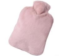Bouillotte épaisse anti-explosion avec housse en flanelle imitation lapin, valve spirale en PVC haute densité, anti-fuite, chaleur durable pour les mains d'hiver (B)