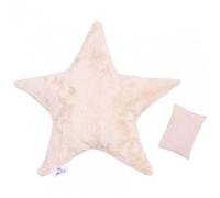 Bouillotte étoile en bambou/gaze de coton Biscuit