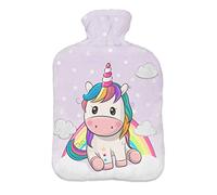 Bouillotte Ferocity Unicorn, 35 cm x 18,5 cm, contenance: env.2 litres, poids 300 g, housse polaire amovible et lavable