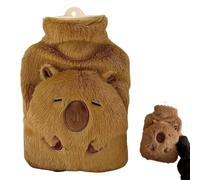 Bouillotte GOEDCH 1000 ml pour enfants : Bouillotte avec housse moelleuse, amovible et lavable, grande bouillott e anti-fuites, bouillott e haut de gamme avec housse chauffe-mains, cadeaux pour femmes