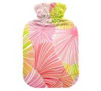 Bouillotte James Style Tie-dye rose jaune avec housse souple 2 l pour muscles endoloris