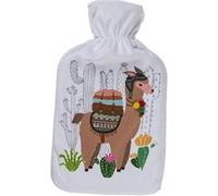 Bouillotte lama avec étui en peluche douce Multicolore