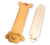 Bouillotte Longue avec Housse,1L Bouillotte Eau Chaude avec Housse Peluche Animal Amovible Et Lavable,Pour Regles Douloureuses, Cervicale, Taille,Cadeau D'hiver Pour Femmes Enfants (B)