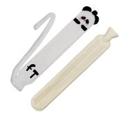 Bouillotte longue de 2 l avec housse douce, grande ceinture en peluche moelleuse, adorable ceinture de bouillotte panda, bouillotte pour enfants et adultes, cadeaux pour l'hiver froid