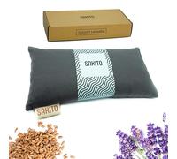 Bouillotte Micro-onde (25x12 cm) - Coussin Chauffant Naturel pour les Douleurs Menstruelles - Utilisation Chaude ou Froide - Grande Rétention de Chaleur - Parfum Lavande - Boîte Incluse