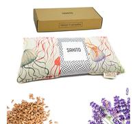 Bouillotte Micro-onde (25x12 cm) - Coussin Chauffant Naturel pour les Douleurs Menstruelles - Utilisation Chaude ou Froide - Grande Rétention de Chaleur - Parfum Lavande - Boîte Incluse