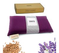 Bouillotte Micro-onde (25x12 cm) - Coussin Chauffant Naturel pour les Douleurs Menstruelles - Utilisation Chaude ou Froide - Grande Rétention de Chaleur - Parfum Lavande - Boîte Incluse
