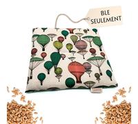 Bouillotte Micro-onde (25x25 cm) - Coussin Chauffant - Noyau de Cerise, Grain de Lin, Blé - Sèche, Sans Arôme