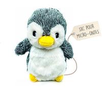 Bouillotte Micro-Ondes en Peluche Pingouin (23 cm) | Doux et Chaud, Doudou Éléphant à Câliner avec Sachet de Graines Amovible pour un Moment de Bien-Être