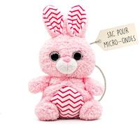 Bouillotte Micro-Ondes Peluche Lapin (15 cm) - Doudou Bébé | Doux et Chaud, Doudou Éléphant à Câliner avec Sachet de Graines Amovible pour un Moment de Bien-Être