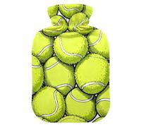 Bouillotte mignonne avec housse souple, motif girafe, rose, jaune, blanc, compresses chaudes de 2 L pour le corps pour le cou et les épaules