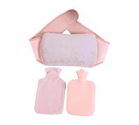 Bouillotte multifonction avec ceinture réglable et housse en peluche pour enfants et adultes