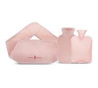 Bouillotte Peluche Ventre avec Housse de Taille Douce, 3 en 1 , Bouillotte Regles Douloureuses pour Chauffe Main/Ventre/Cou (Rose, 1.2L)