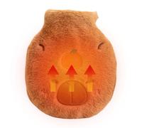 Bouillotte pelucheuse Capybara - Fournitures de réchauffement d'hiver - Sac d'eau chaude pour patients, étudiants, joueurs de bureau, voiture, canapé, lit, travail, camping, pique-nique, activités de