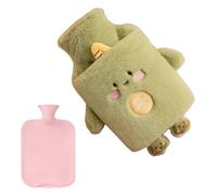 Bouillotte pelucheuse, peluche douce et confortable, 25 x 18 x 2,5 cm, sac d'eau chaude, chauffe-lit de patient, housse amovible, pour patients, étudiants âgés, athlètes, bureau, voiture, canapé