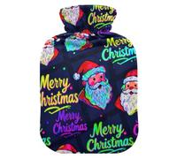 Bouillotte Père Noël avec housse souple, sac chauffant de 2 L pour soulager la douleur, crampes menstruelles, Bolsa de calor pour Dolor Menstrual