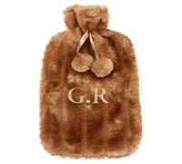 Bouillotte Personnalisée Brodée avec Housse en Fausse Fourrure Lapin 2L Capacité Anti-Explosion 33x19cm pour Chauffage Mains et Cadeaux Noël#10