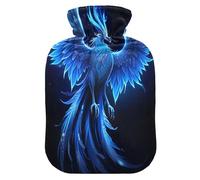 Bouillotte Phoenix bleu lumineux avec housse en polaire douce pour soulager les douleurs au cou et aux épaules Thérapies par le chaud et le froid - L