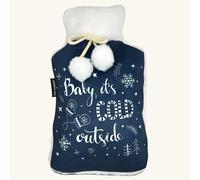 Bouillotte pompon blanc