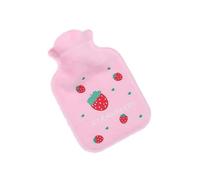 Bouillotte portable 300 ml Mini produit de réchauffement hivernal à injection d'eau motif dessin animé Pour Femme(Pink-Strawberry)