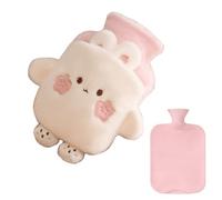 Bouillotte pour animaux - Chauffe-matelas en peluche de 1 litre, chauffe-lit douillet, bouillotte avec coussin chauffant, bouteille d'eau Clda pour patients, personnes âgées, étudiants