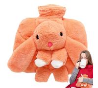Bouillotte pour bouteille d'eau chaude en forme de lapin - Housse pour bouteille d'eau chaude en peluche de dessin animé | Bouillotte en PVC amovible et lavable pour bébé