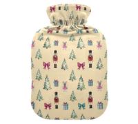 Bouillotte pour eau chaude et froide Motif Rat Roi de Noël Casse-noisette Vert pâle