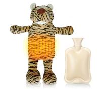 Bouillotte Pour Enfants En Forme D'animal,1l Bouillotte Eau Chaude Pour Enfant Et Adulte,Ouillotte Peluche Avec Couvercle Souple,Doudou Bouillotte Caoutchouc (B)