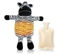 Bouillotte Pour Enfants En Forme D'animal,1l Bouillotte Eau Chaude Pour Enfant Et Adulte,Ouillotte Peluche Avec Couvercle Souple,Doudou Bouillotte Caoutchouc (A)