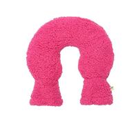 Bouillotte Premium en PVC pour les épaules et la nuque avec housse douillette en peluche avec fermeture velcro et doublure intérieure supplémentaire, certifiée BS1970:2012 (Pink)