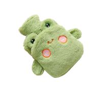 Bouillotte - PVC 1 L | Coussin chaud d'hiver motif animal | Sac d'eau chaude | Poche d'eau chaude avec housse en peluche Capybara Grenouille Petit canard jaune pour soulager le froid, relaxation, lit