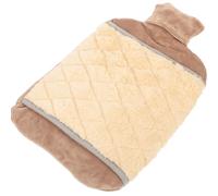 Bouillotte Réutilisable 2000ml en Pvc, Couverture Coton, 6 Mots | Chauffe-mains Extérieur, Grosse Poche 2000ml, Design Mignon, Hiver Froid, Couleur Kaki Couleur Aléatoire