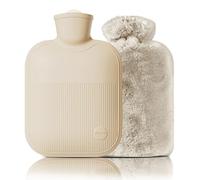 Bouillotte réutilisable avec housse en peluche, 0,5 l à 2 L pour soulager la douleur du cou, compresse chaude et froide (couleur A, 2 L)