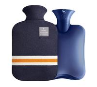 Bouillotte, Sac à eau chaude en PVC, 2 pièces, Injection d'eau, grande capacité, Portable, flanelle, sac main chaud(Blue 1l)