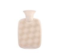 Bouillotte Sans Housse Bouteille Fournir Chaleur Et de Confort -Idéal Les Journées Hivers - Bouillotte Eau Chaude en Caoutchouc Soulage Règles Douloureuse & Maux de Ventre,B-blanc,1L