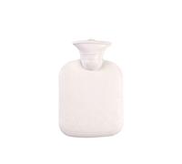 Bouillotte Sans Housse Bouteille Fournir Chaleur Et de Confort -Idéal Les Journées Hivers - Bouillotte Eau Chaude en Caoutchouc Soulage Règles Douloureuse & Maux de Ventre,D-blanc,1L