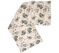 Bouillotte sèche aux grains d'épeautre biologique 60x20cm compartimenté en 4 - Tissu bio animaux sauvages - Compresse froide