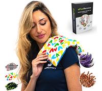 Bouillotte Sèche Graines de Lin - Coussin Chauffant Micro Onde contre Douleur Musculaire (35x18 cm) - Compresse Chauffante de Graines Aromatiques - Housse Lavable, 100% Coton et Odeur de Lavande