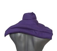 Bouillotte sèche micro-ondable à l´épeautre - Grand coussin chauffant maxi-couvrant XXL épaules & nuque avec col |violet | Bouillotte en graines