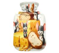 Bouillotte souris et fromage avec housse en polaire douce pour soulager la douleur au cou et aux épaules Thérapies par le chaud et le froid - L