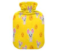 Bouillotte souris et fromage avec housse en polaire douce pour soulager la douleur au cou et aux épaules Thérapies chaudes et froides - S