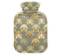 Bouillotte tortues d'eau avec housse souple, 2 l pour l'arthrite