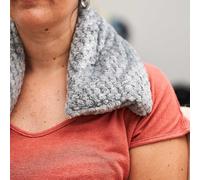 Pelucho - Bouillotte tour de cou Gris pailleté - Made in France - Lavande et blé - Chaleur - Bien être - Douceur - Douleurs cervicales et lombaires - bouillotte micro-onde