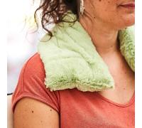 Bouillotte tour de cou vert pastel